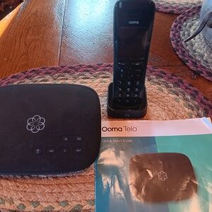 Black Cordless Internet Phone System